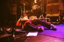 Willie J Healey lying down on the job at the O2 Academy Oxford. Picture by Tim Hughes