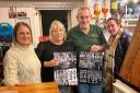 (R to L) Chelsea Harvey, Colin Curtis, Liz Curtis of the Hundred Acres pub in Bicester, and Gail Lambert, photographer.