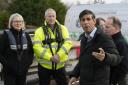 Prime Minister Rishi Sunak on a visit to flood-hit Oxford on January 7