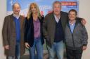 Cast of Clarkson's Farm (l-r): Charlie Ireland, Lisa Hogan, Jeremy Clarkson and Gerald Cooper at the Kaleb Cooper tour at Warwick Arts Centre