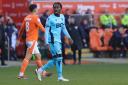Jay Matete came on as a substitute at Blackpool