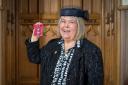 Lydia Otter at Windsor Castle yesterday with her MBE