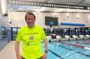 Alex Davis started his challenge with a 1.5km swim at Blackbird Leys Pool