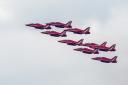 The Red Arrows are set to fly over parts of Oxfordshire today.