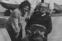 Mary Wilson greets John Betjeman in Scilly in 1981