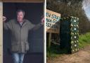 Jeremy Clarkson is selling his spuds from a set of drawers