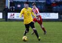Henry Landers, pictured playing for North Leigh last season, opened the scoring for Banbury United   Picture: Ed Nix
