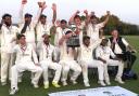 Oxenford celebrate winning the Airey Cup after beating Garsington & Cowley in the final