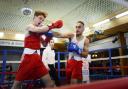 Two boxers go toe to toe at Blackbird Leys Community Centre, prior to the boxing club finding its new home. Picture: Richard Cave