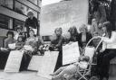 WOMEN across the city gathered to commemorate victims of abuse in May 1976. 
Mothers and their children demonstrated outside the County Hall buildings, in New Road, as a wreath was laid by the Women’s Aid refuge. 
The