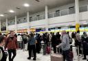 Gatwick Airport was evacuated last night (archive picture)
