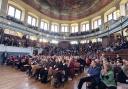 A festival audience at the Sheldonian Theatre