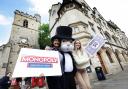 Mr Monopoly outside the Carfax Tower