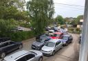 Cars at gridlock in Wolvercote