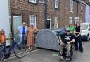 Householders who are not happy with the cycling hangar