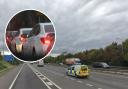 Emergency services respond to TWO major crashes on M40