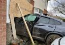 A car smashed into the house in Marston in February