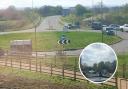 Travellers trade horses at Downs Road roundabout near the A40