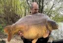 Michael Ball with the record-breaking 58lb carp