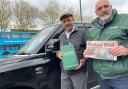 Rapaid Emergency Bandages pack handed to taxi driver