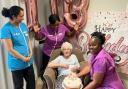 Dorothy Tweedy celebrated her birthday at Seccombe Court