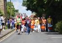 Witney Pride crowds marched through the streets.