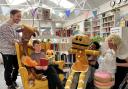 Wild Boor Ideas with 'The Elves and The Shoemaker' puppet characters at Caper Bookshop in Oxford