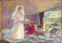 Oil painting by Victor Tardieu from August, 1915 showing Millicent, Duchess of Sutherland, attending to her patients