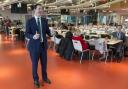 Chancellor George Osborne answers questions from an audience of entrepreneurs, start-up companies, and local businesses earlier this week