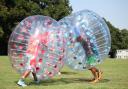 Youngsters enjoy zorbing