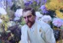 Louis Comfort Tiffany in the garden of his Long Island home