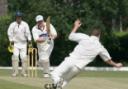 Dave Pearce gets his straight drive away during his side's unlikely defeat by Horspath