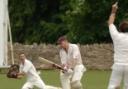 Witney Mills batsman Ross Morgan is adjudged to be caught by Nondies keeper Jonathan Guthrie (left),