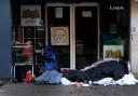 Rough sleepers in Oxford city centre