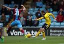 James Henry fires Oxford United in front against Scunthorpe United  Picture: James Williamson