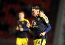 Gavin Whyte is congratulated after netting Oxford United's first equaliser  Picture: James Williamson