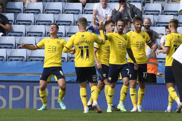 Cameron Brannagan celebrates scoring during the win against Charlton Athletic in the first home game for Oxford United last season. Picture: David Fleming