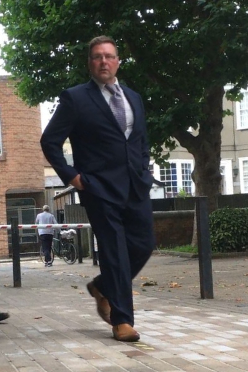 Bryan Olliver outside Oxford Magistrates Court 