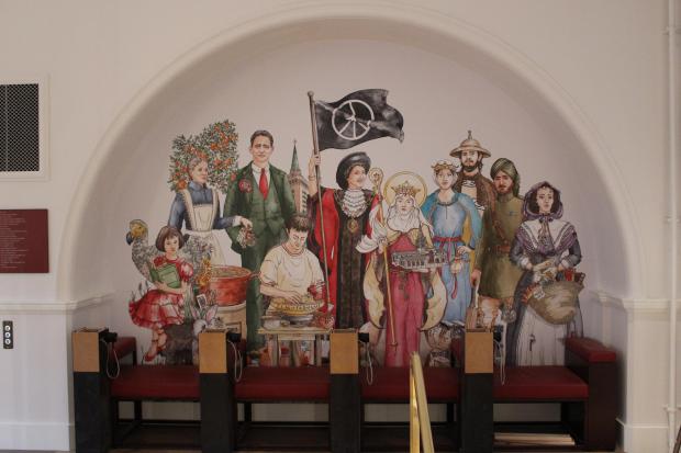Oxford Mail: Mural celebrating the famous faces of Oxford (Museum of Oxford)