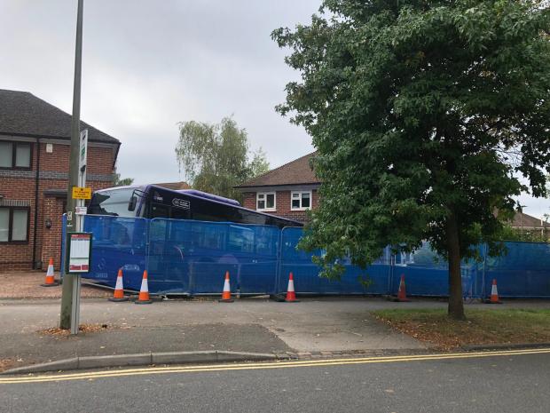 Oxford Mail: An Oxford Bus Company bus crashed into a house in Morrell Avenue, Oxford on Wednesday, October 6, 2021. Robert Dyer and his family have been forced to evacuate the property. Pic: Indya Keen