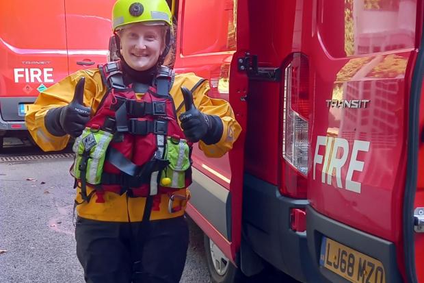 Oxford Mail: Sophie Perry suited up in the water-proof gear