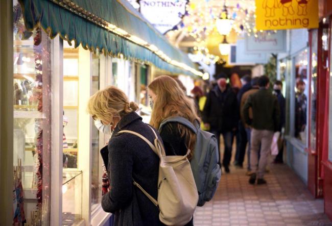 Shoppers look for gifts at the Covered Market. Picture: Ed Nix