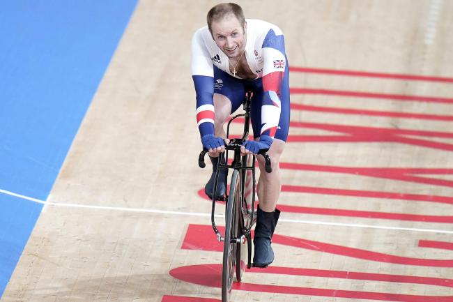 Jason Kenny in action at the Tokyo Olympics