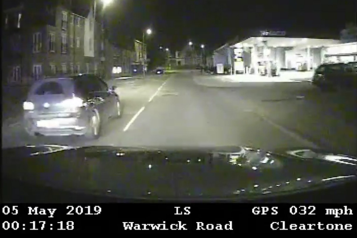 Still from police chase through Banbury in May 2019 Picture: CPS