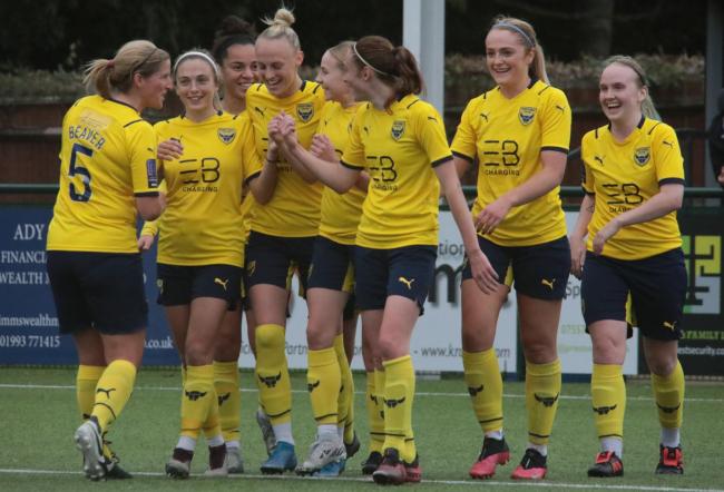 Oxford United Women beat Plymouth Argyle to go third in the table Picture: Darrell Fisher