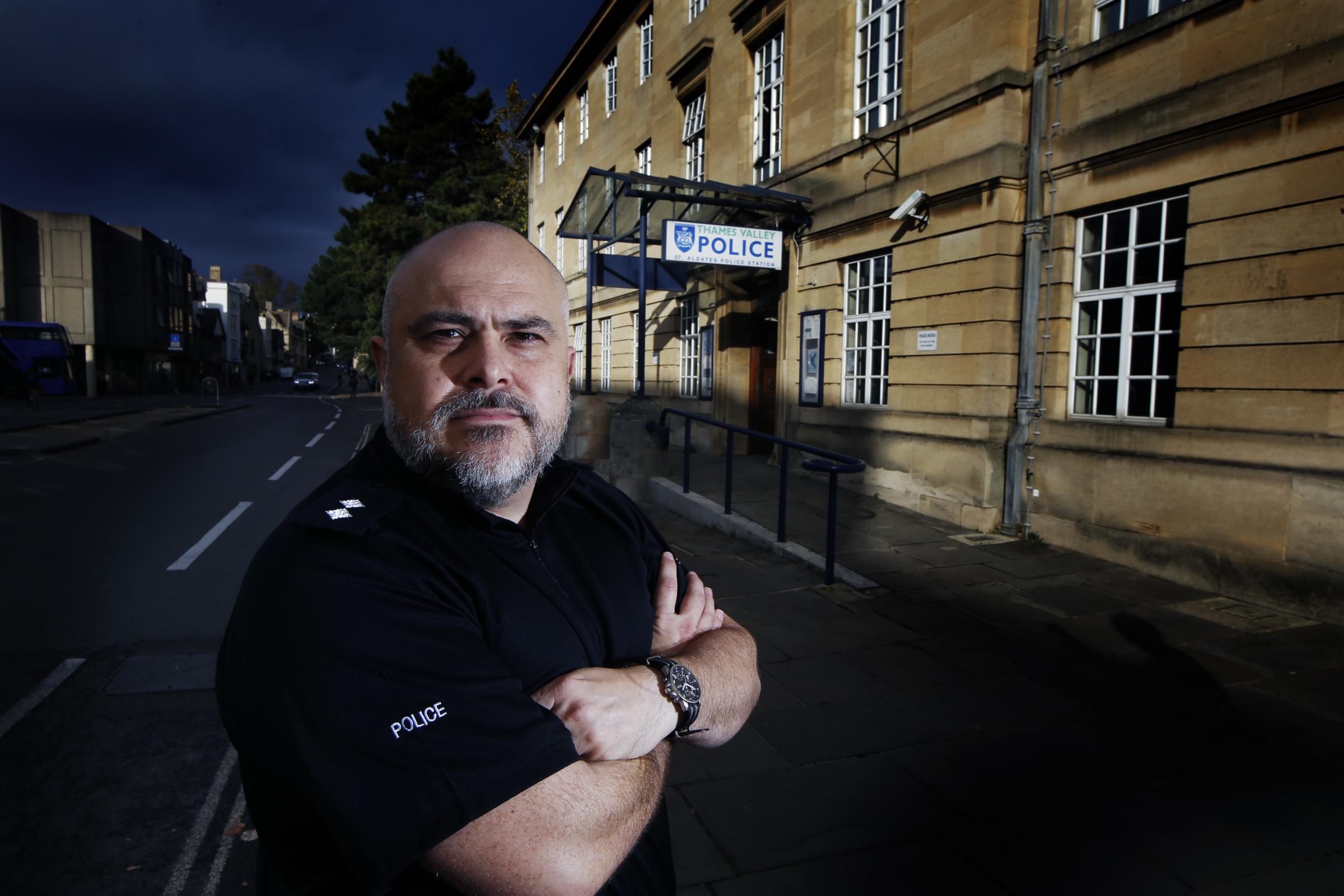 Insp James Humphries at St Aldates police station Picture: ED NIX