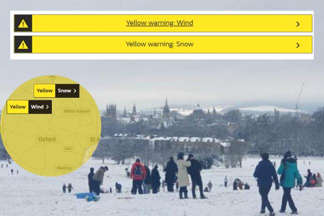 Yellow weather warning: snow expected across Oxfordshire