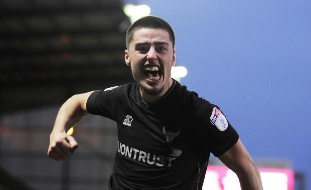 Oxford Mail: Canice Carroll celebrates his goal against Bradford City. Picture: David Fleming