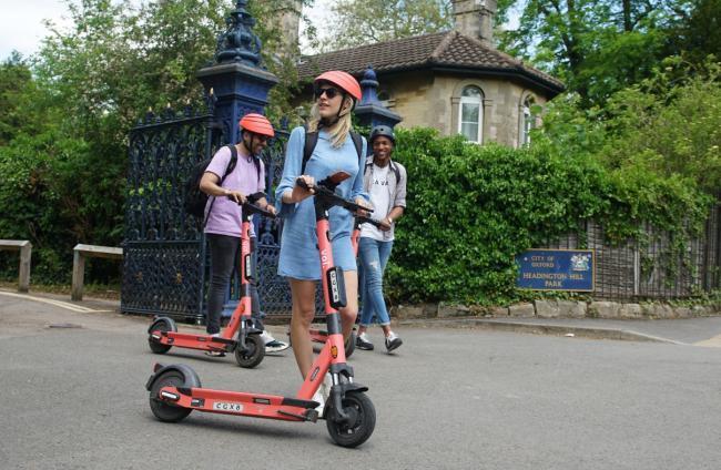 E-scooter safety campaign is launched in Oxford. Pic: Oxfordshire County Council