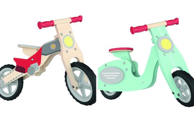 Oxford Mail: Wooden Balance Bikes (Lidl/Canva)